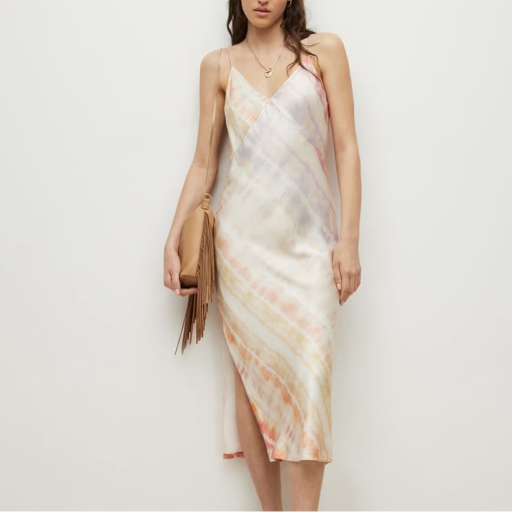 AllSaints melody marea silk blend dress